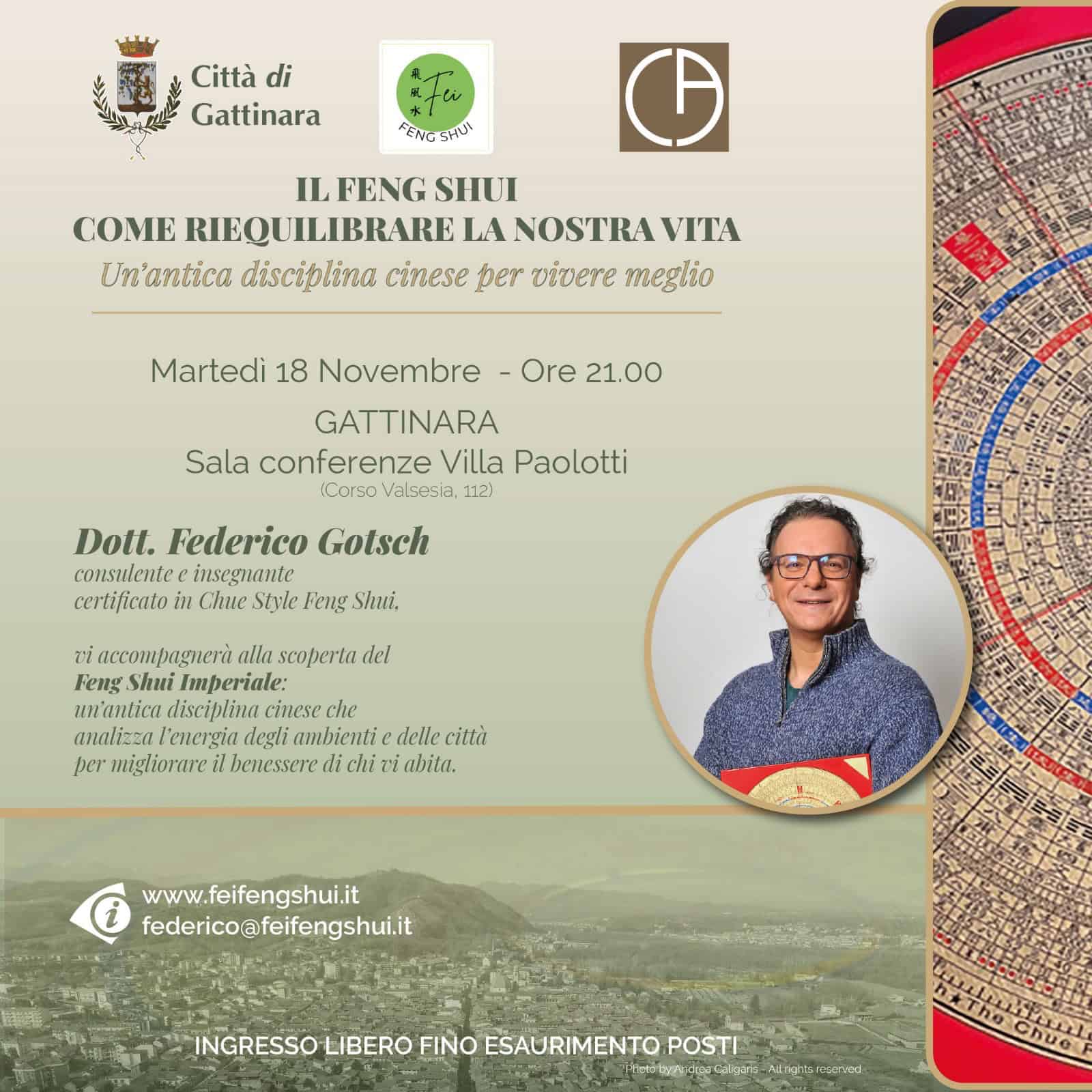 Il Feng Shui – Come riequilibrare la nostra vita – a Gattinara (VC)